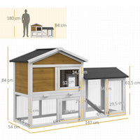 Hasenstall Kaninchenstall Holz  Freilaufgehege Rampe Gehege
