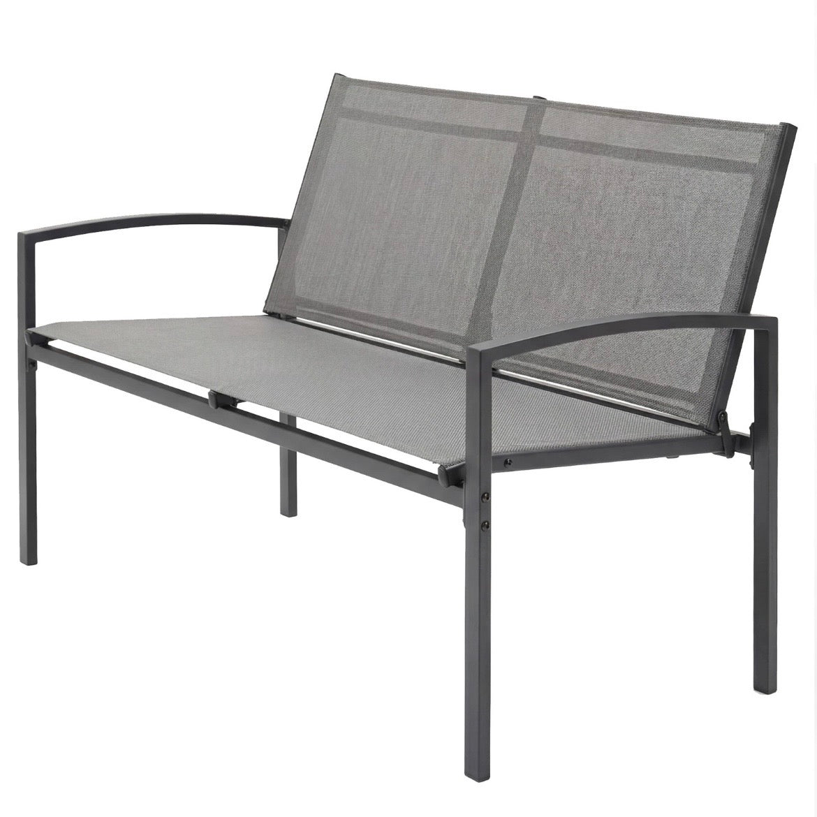 Gartenbank 2-Sitzer Metall Outdoor Sitzbank Gartensitz Garten