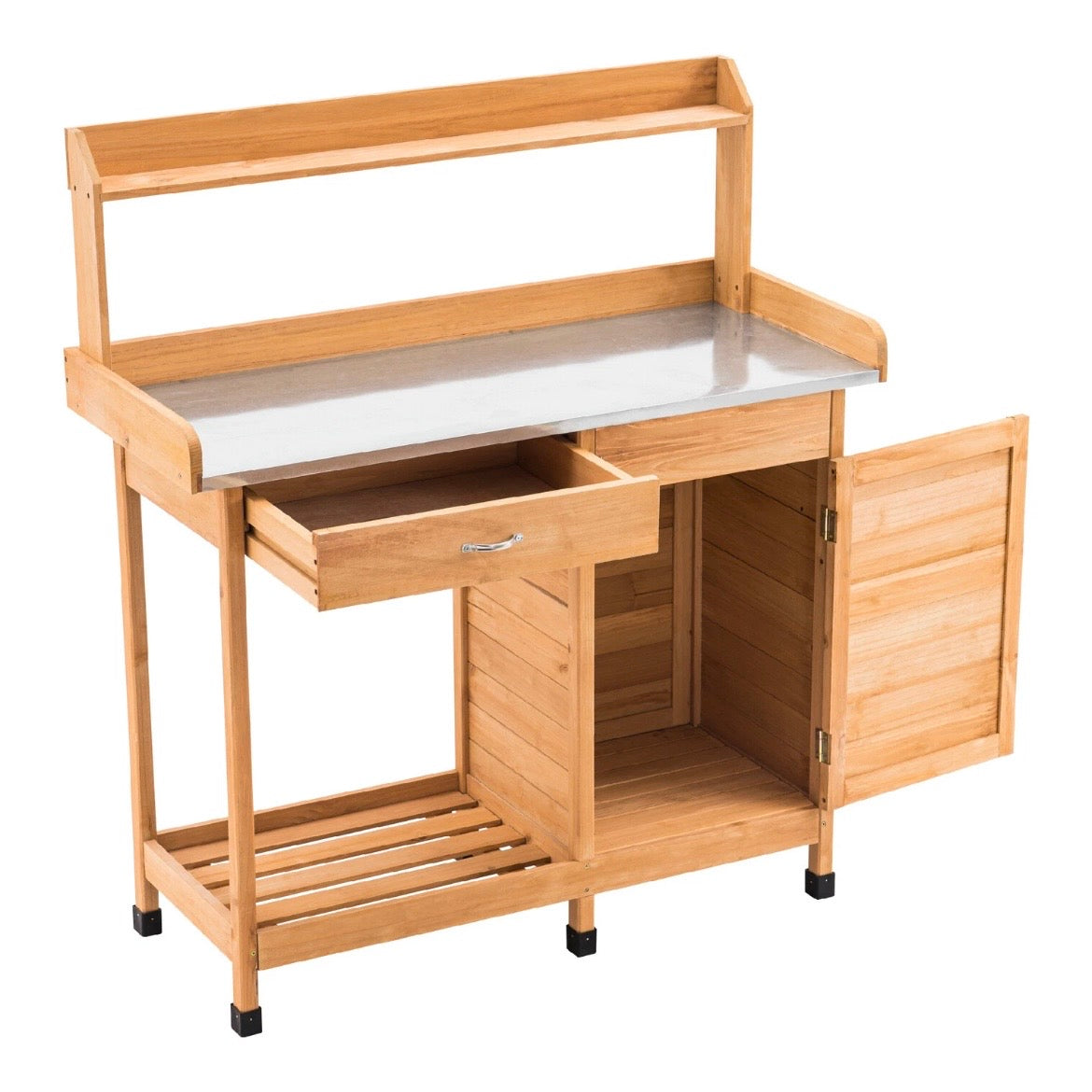 Pflanztisch Schublade Gärtnertisch Gartenschrank Tisch Schrank