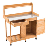 Pflanztisch Schublade Gärtnertisch Gartenschrank Tisch Schrank