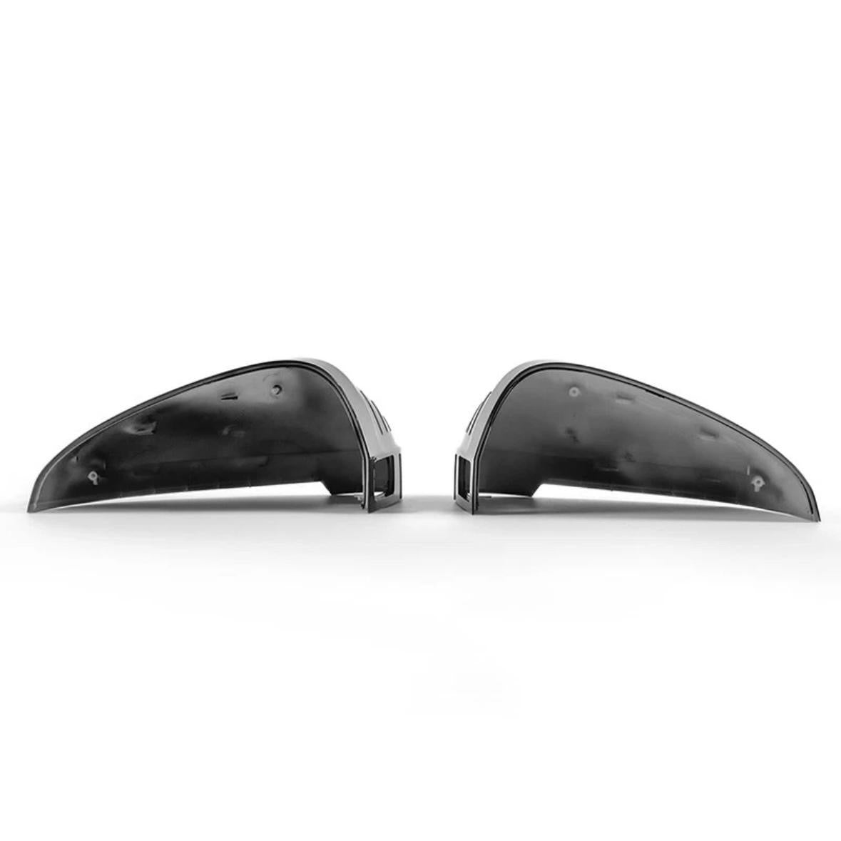 2x Schwarz Spiegelkappen für Audi A4 B9 8W S4 A5 F5 S5 2016-2024