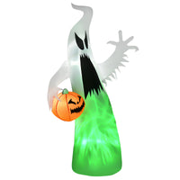 Halloween Selbstaufblasendes Gespenst 180cm LED Beleuchtet Deko Garten