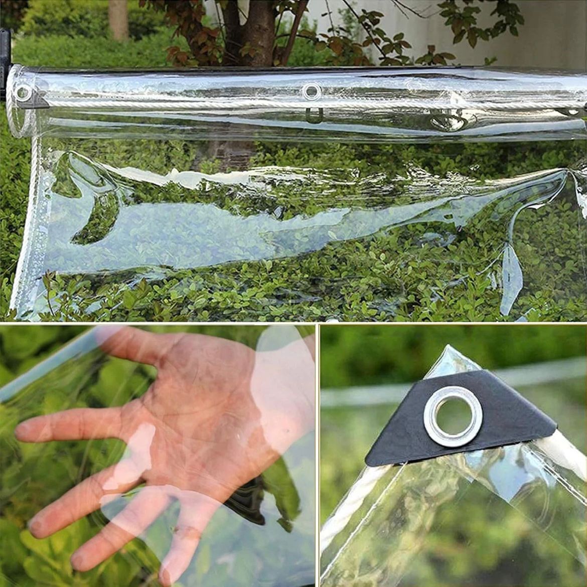 Wasserdicht Transparent Plane Schutzplane 2x5m Folie