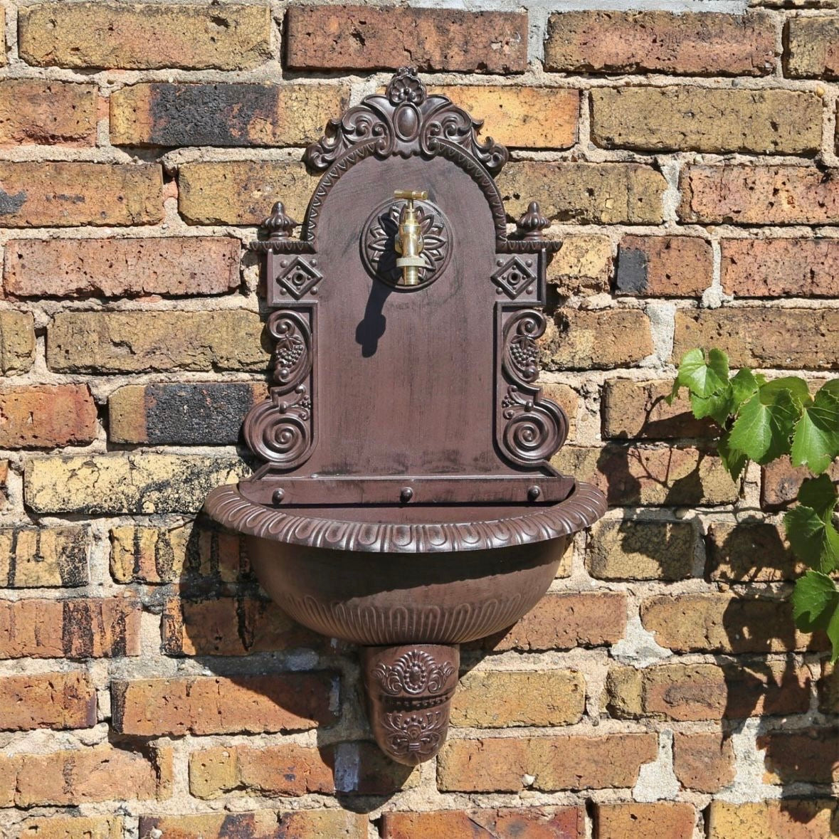 Wandbrunnen Garten Waschbecken Antik