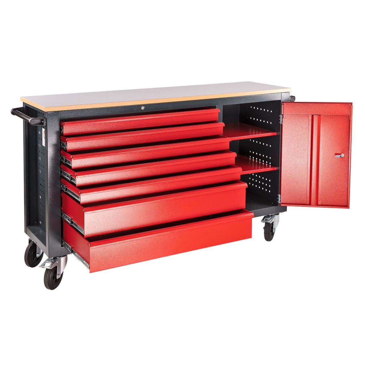 Mobile Werkbank 180cm Werktisch mit Schubladen Werkstatt