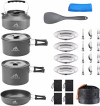 27teilig Camping Kochset Outdoor Kochgeschirr Kochen Outdoor Camping