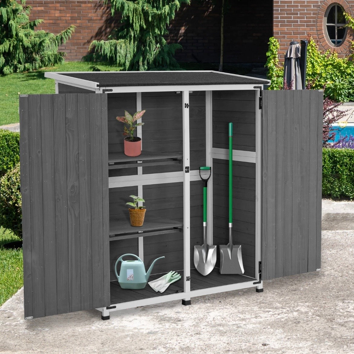 Gartenschrank Wetterfest Schrank Outdoor Gartenhaus Garten
