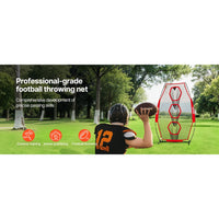 Fußballtrainer Wurfnetz Übungsnetz 168x77x245cm 3 Zieltaschen
