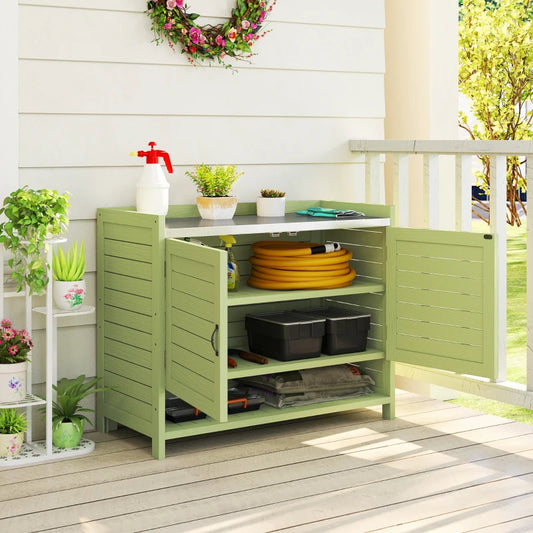 Pflanzentisch Gartentisch Gartenschrank Terrassenschrank