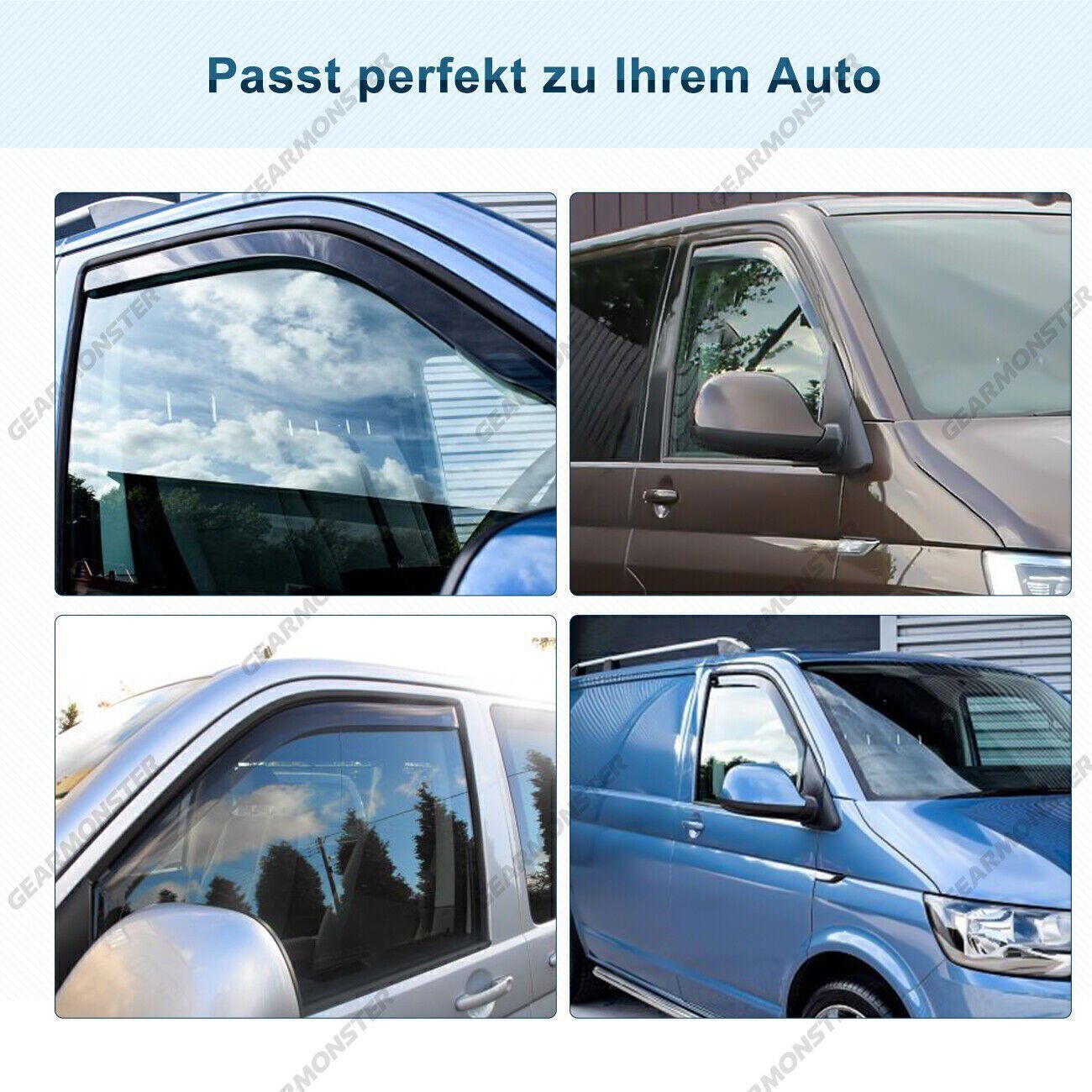 Windabweiser Regenabweiser Set Vorne Links Rechts Bus T5 T6 2003-2021