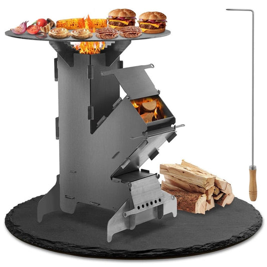 Raketenofen Stahlofen Heizkörper Heizen Kamin Outdoor