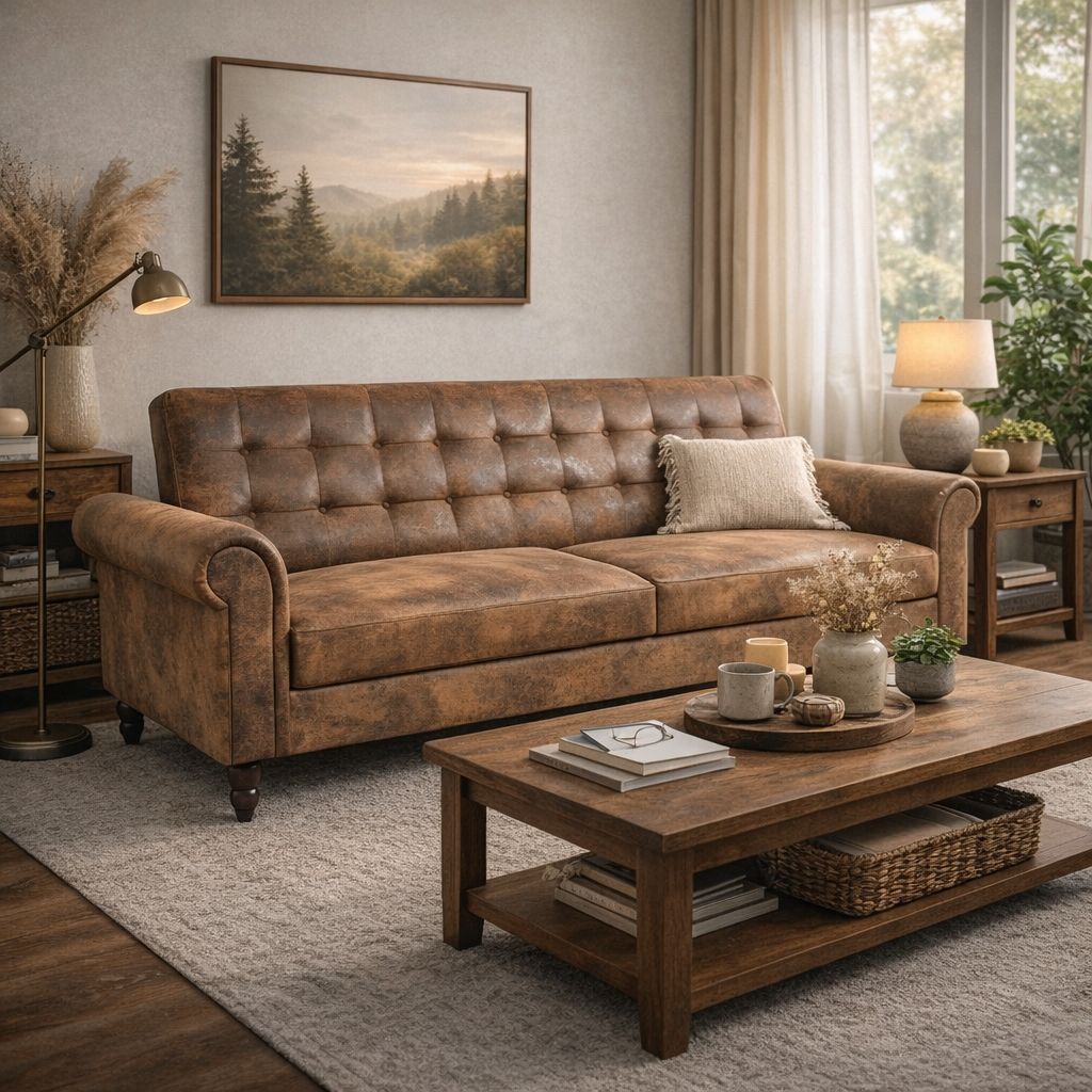 Antikes Schlafsofa Kunstleder Sofa Bettsofa Schlafcouch Vintage