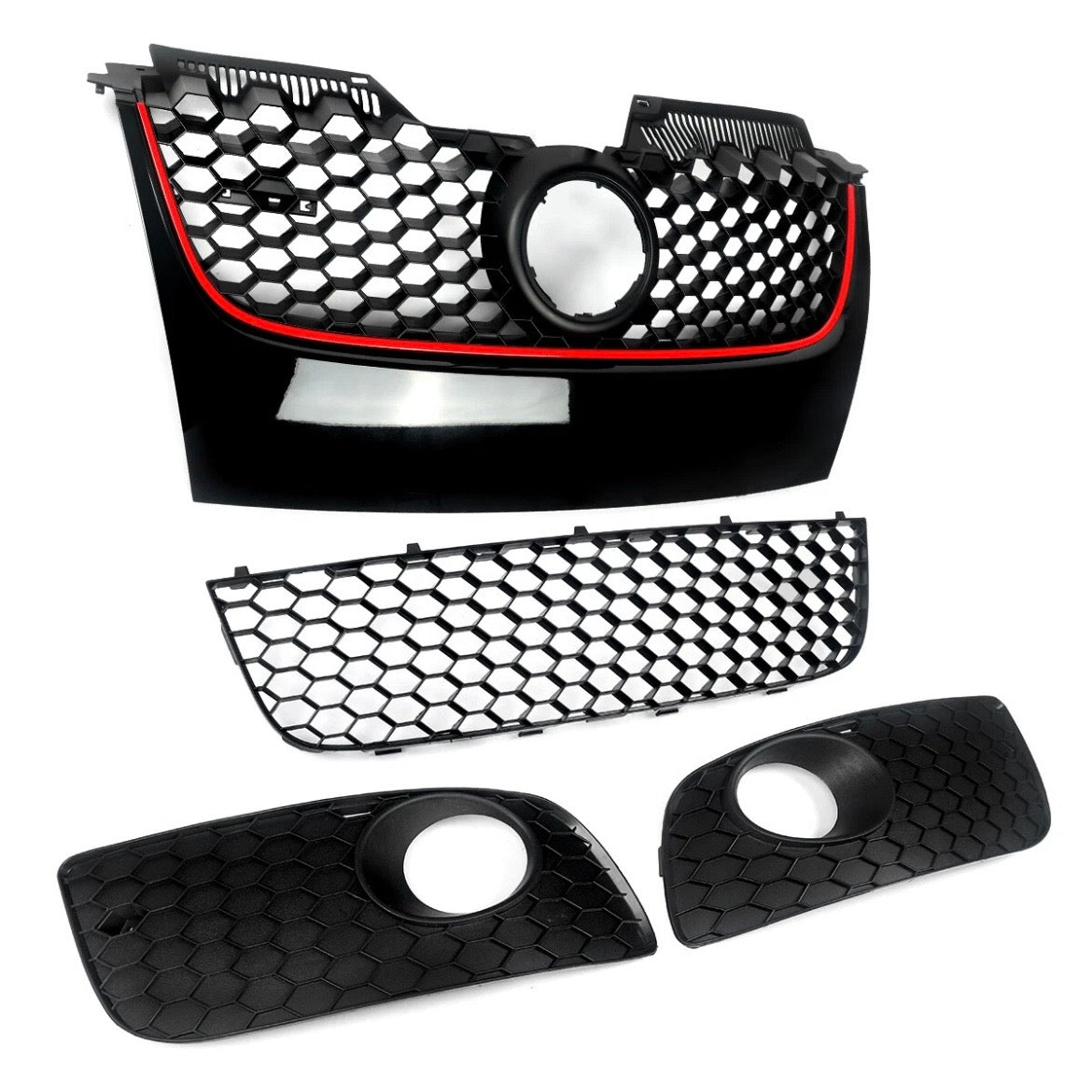 Vorne Zentral Kühlergrill Gitter Für VW GOLF Mk5 ESTATE GTI Jetta 06-09 Schwarz