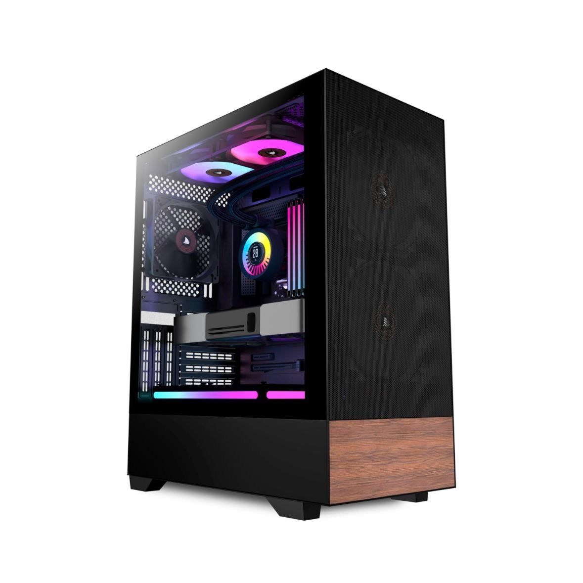 H3 ATX Gaming PC Gehäuse Temperglas Computer