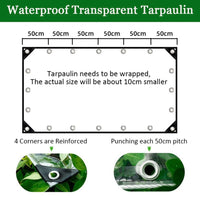 Wasserdichte Transparente Plane 3x4m Schutzplane Folie Klare