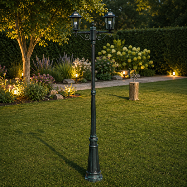 Kandelaber 215cm Garten Laterne Wegleuchte Aussenleuchte