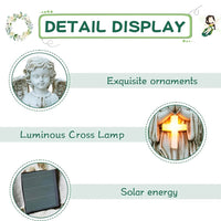 Solar Engel Gartenstatue Gartenfigur LED Schutzengel Gartendeko