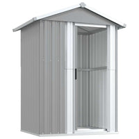 Geräteschuppen 126x97,5x177cm Verzinkt Gartenhaus Schuppen Metall Gartenmöbel