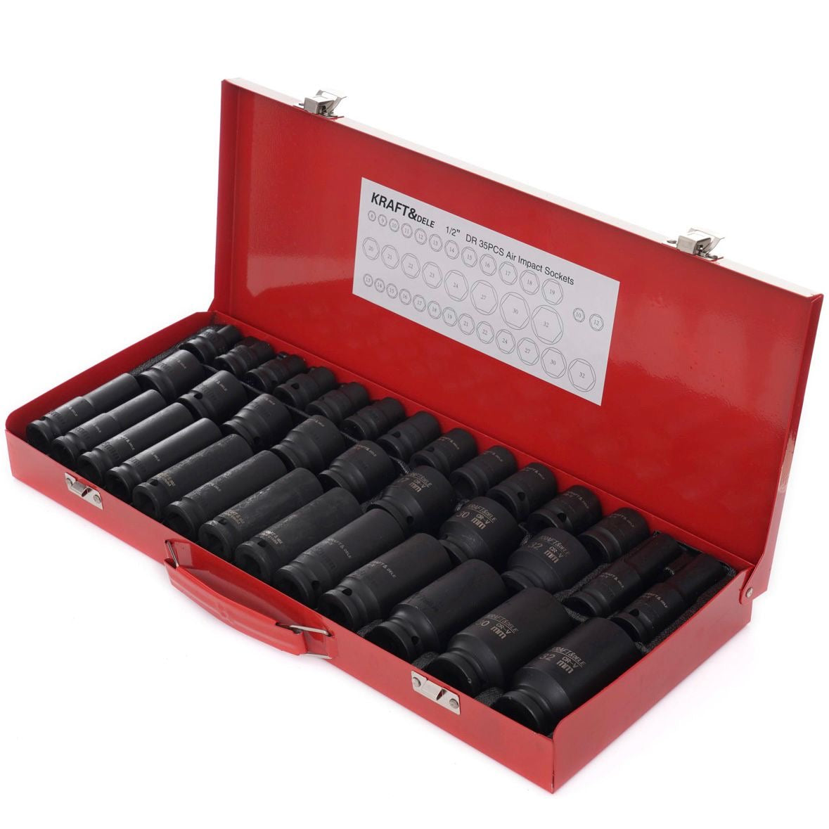 35tlg Schlagschrauber Nuss Set 1/2” Schrauber Schlagnüsse