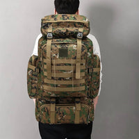 Tarnung Kampfrucksack 75L Rucksack Outdoor Armeerucksack Wander Trekking