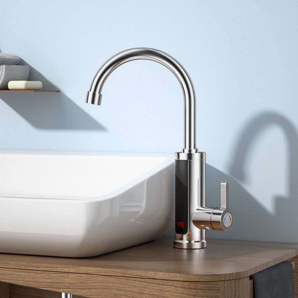 Elektrischer Wasserhahn 3000W Durchlauferhitzer 360° LED Küchengeräte Küche