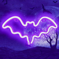 2x Halloween LED Fledermaus Wanddeko Tischdeko Dekoration Beleuchtung
