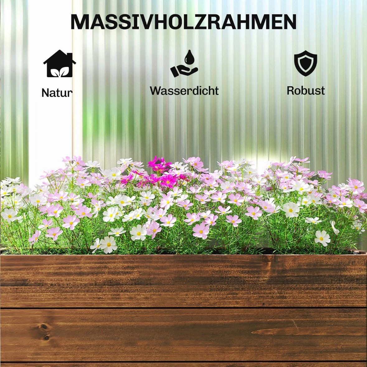 Hochbeet Holz Pflanzbeet Frühbeet Gartenbeet Blumenkasten