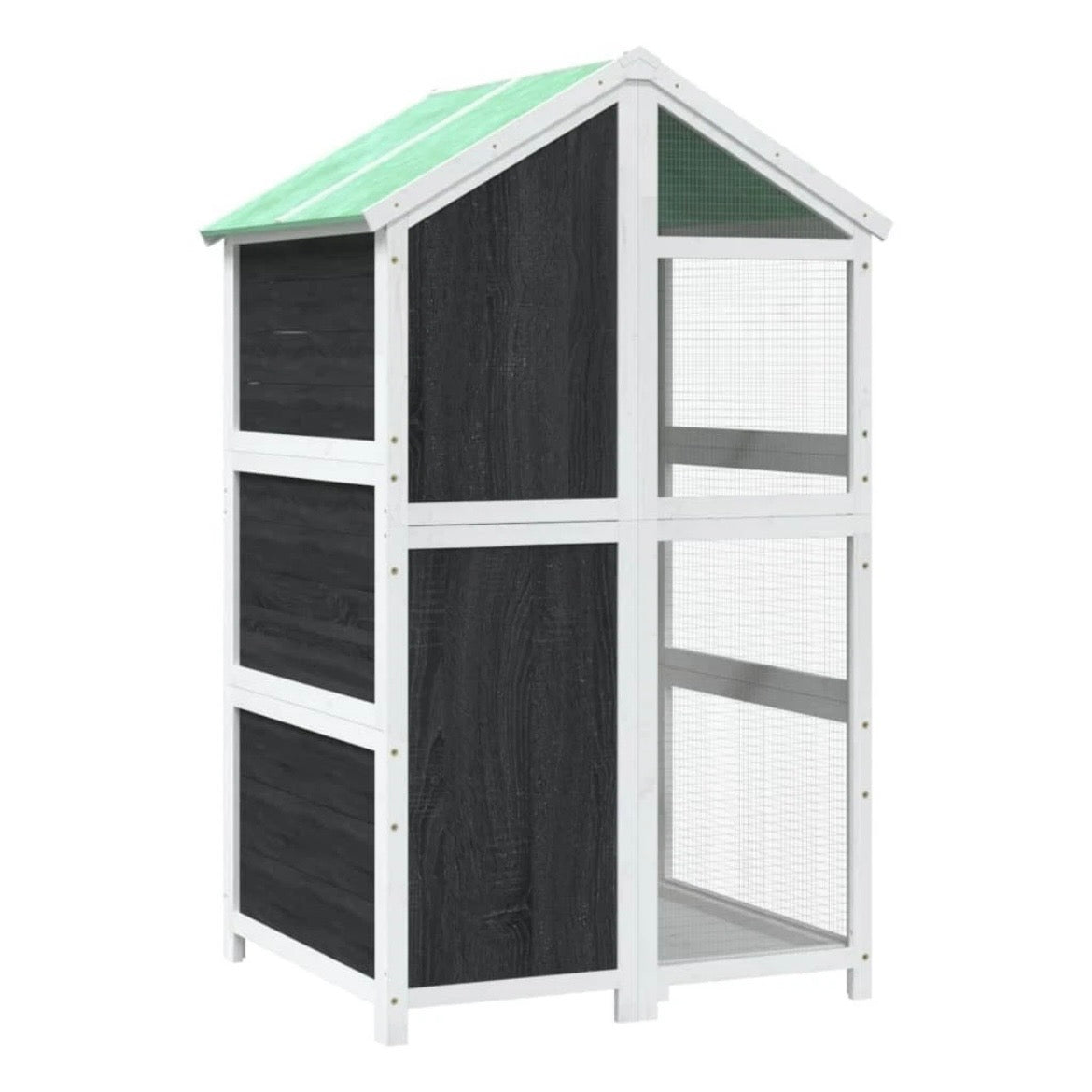 Vogelvoliere Vogelkäfig Holz Voliere Vogelhaus Käfig 97x152cm