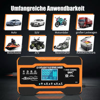 12V Autobatterie Ladegerät 12A Smart Schnellladegerät KFZ