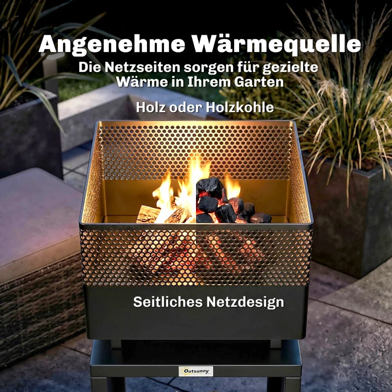 Feuerschale Feuerstelle Holzlager Heizen Outdoor