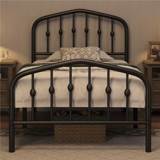 Antik Einzelbett Metallbett 90x200 Bettgestell Schlafzimmer