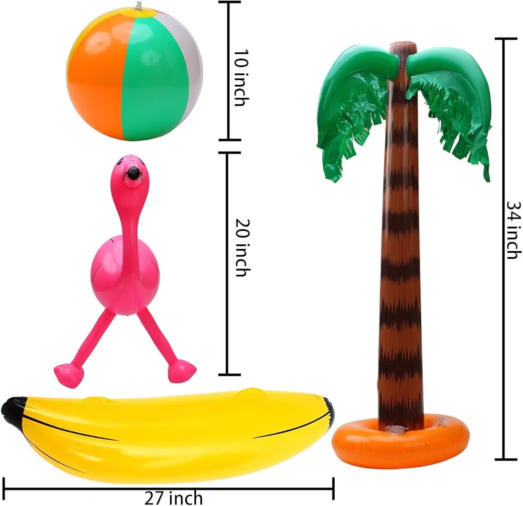 8er Set Strandspielzeug Schwimmbad Plastikpalmen Pool