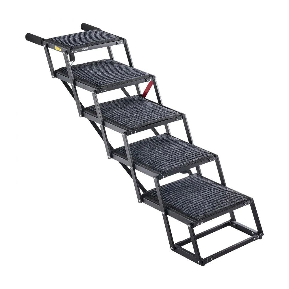 Hundetreppe Auto faltbar Einstiegshilfe 5 Stufen höhenverstellbar 90kg