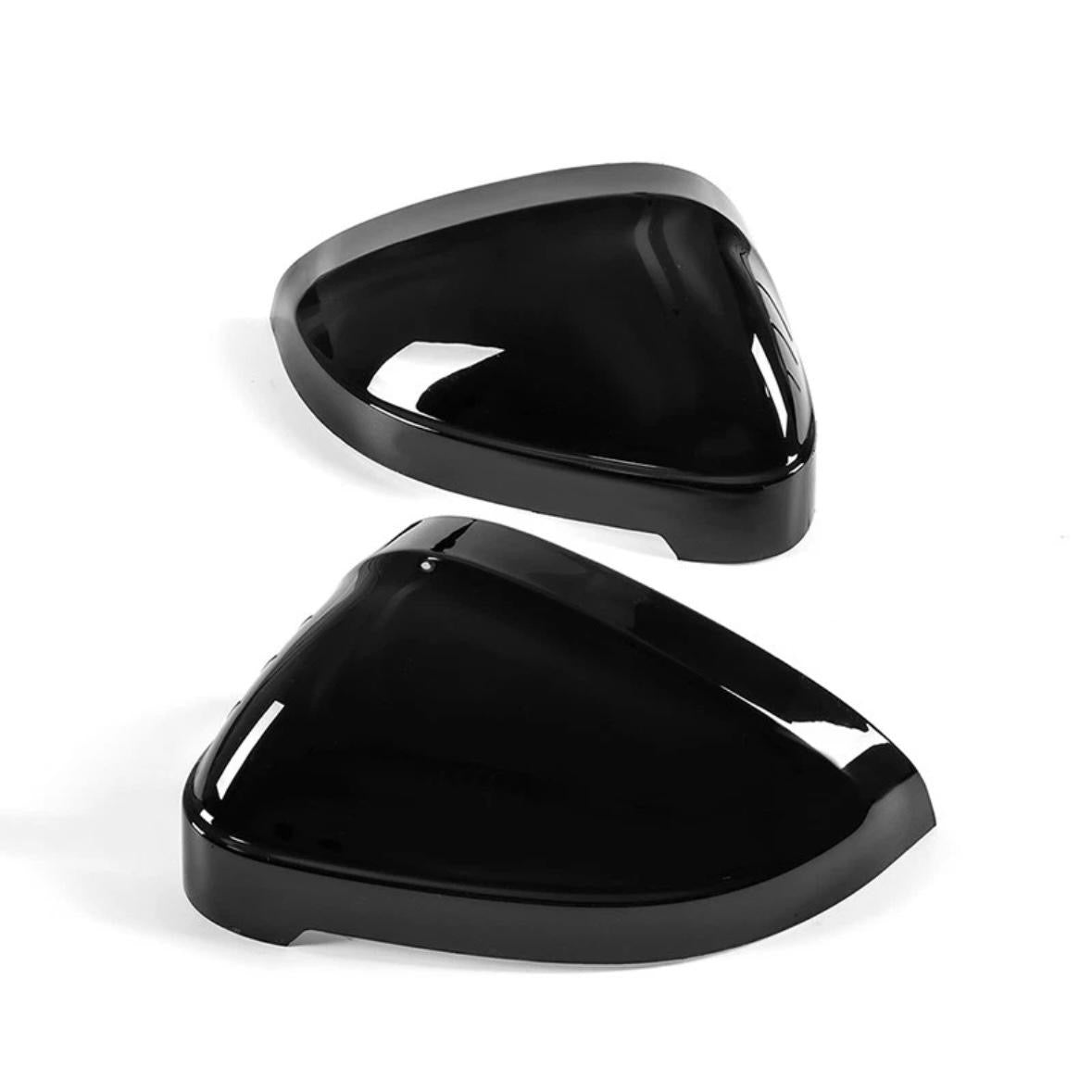 2x Schwarz Spiegelkappen für Audi A4 B9 8W S4 A5 F5 S5 2016-2024