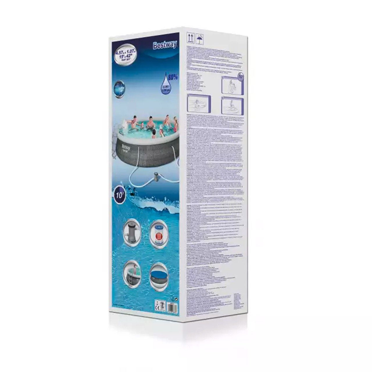 Garten Pool Set komplett Swimmingpool Schwimmbad Planschbecken 457x107cm
