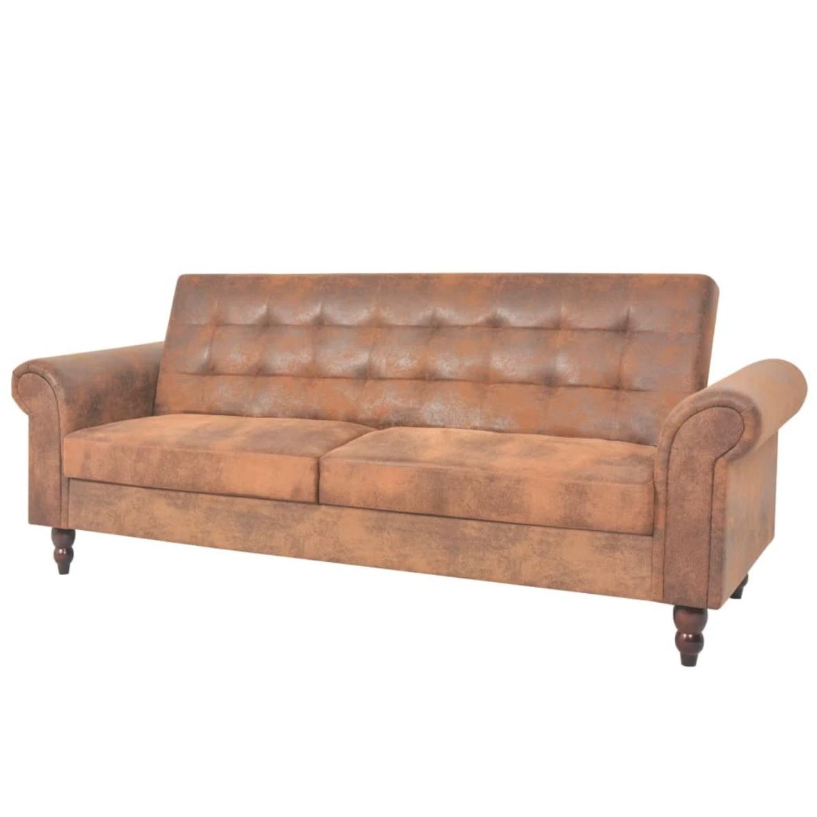 Antikes Schlafsofa Kunstleder Sofa Bettsofa Schlafcouch Vintage
