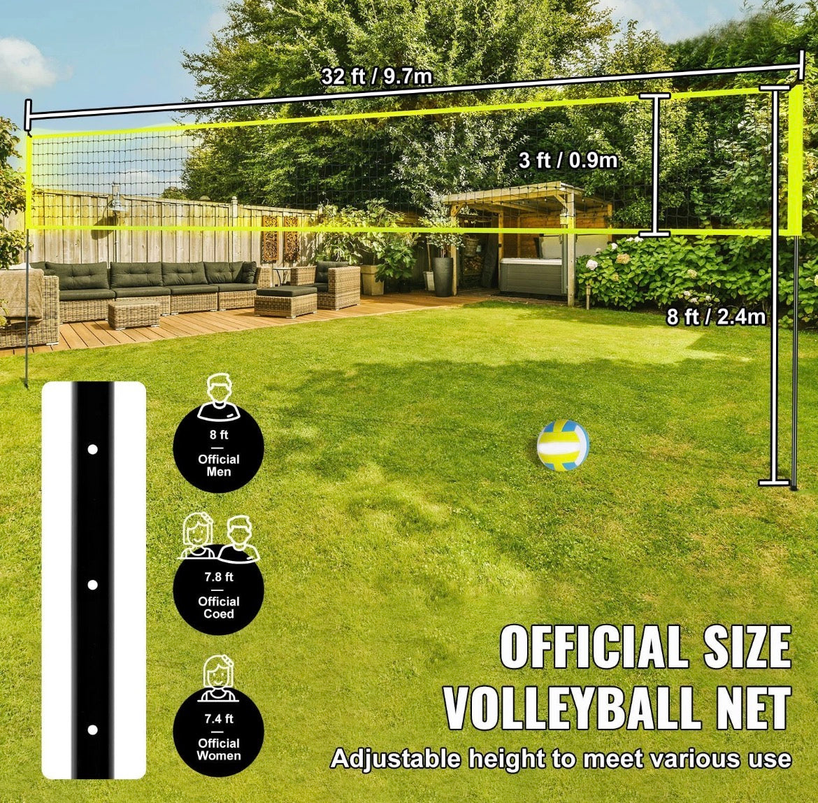 Volleyballset Netz Tragbar Volleyballnetz Outdoor