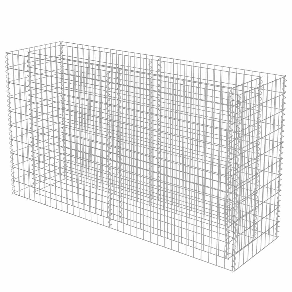 Gabionen Hochbeet Verzinkt 180x50x100cm Pflanzkasten Garten Steinkorb