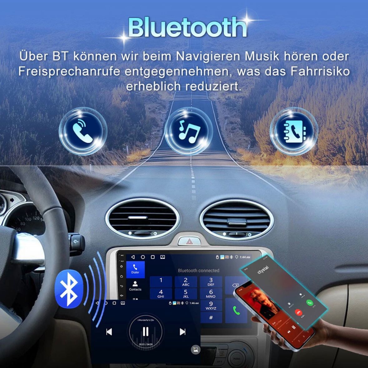 Autoradio für Ford Focus MK2 MK II 2004-2011 Android 15 Apple Carplay