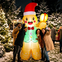 Aufblasbarer Weihnachts-Lebkuchenmann 250cm LED Beleuchtung