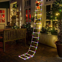 3m LED Weihnachtsleiter Lichterkette Weihnachtsmann Deko Timer