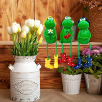 3x Frosch Figuren Garten Deko Frösche Miniteich Deko Set Gartendeko