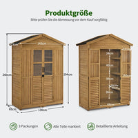 Gartenschrank Gartenhaus Begehbar 74×143×200cm Schrank Garten