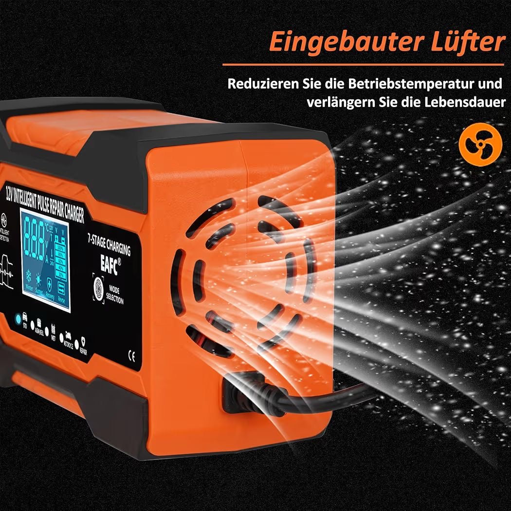 12V Autobatterie Ladegerät 12A Smart Schnellladegerät KFZ