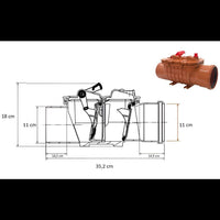 Rückstauklappe Doppelt 110mm DN110 HT KG Rohr Abwasser Rückstausicherung