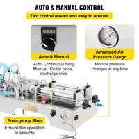 Füllmaschine 10W Flüssigkeitsabfüllmaschine 100-1000ML Doppelkopf Abfüller