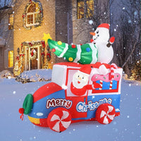 Aufblasbarer LED Weihnachtsmann Auto Schneemann Weihnachtsdeko