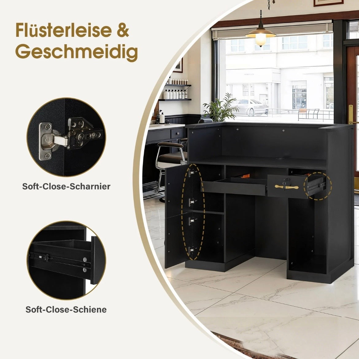 Empfangstheke Rezeptionstisch Theke Barbershop Friseur