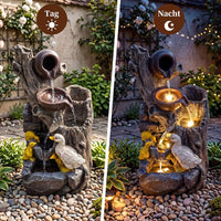 LED Springbrunnen Kaskadenbrunnen Gartenbrunnen Brunnen Beleuchtung