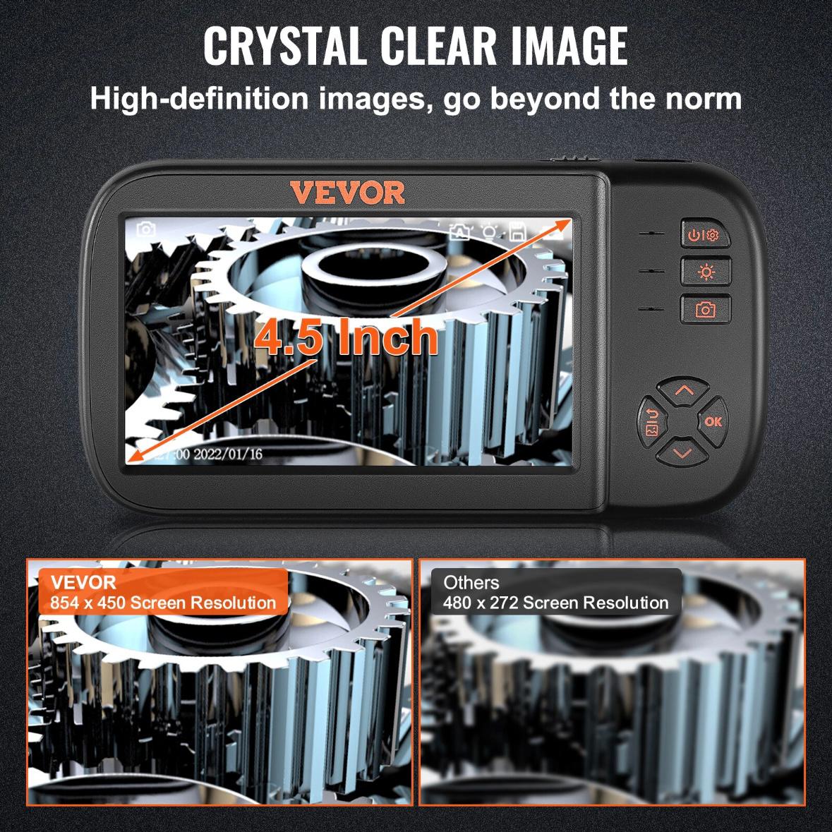 Endoskopkamera 3 Linsen 1080P 5m Display